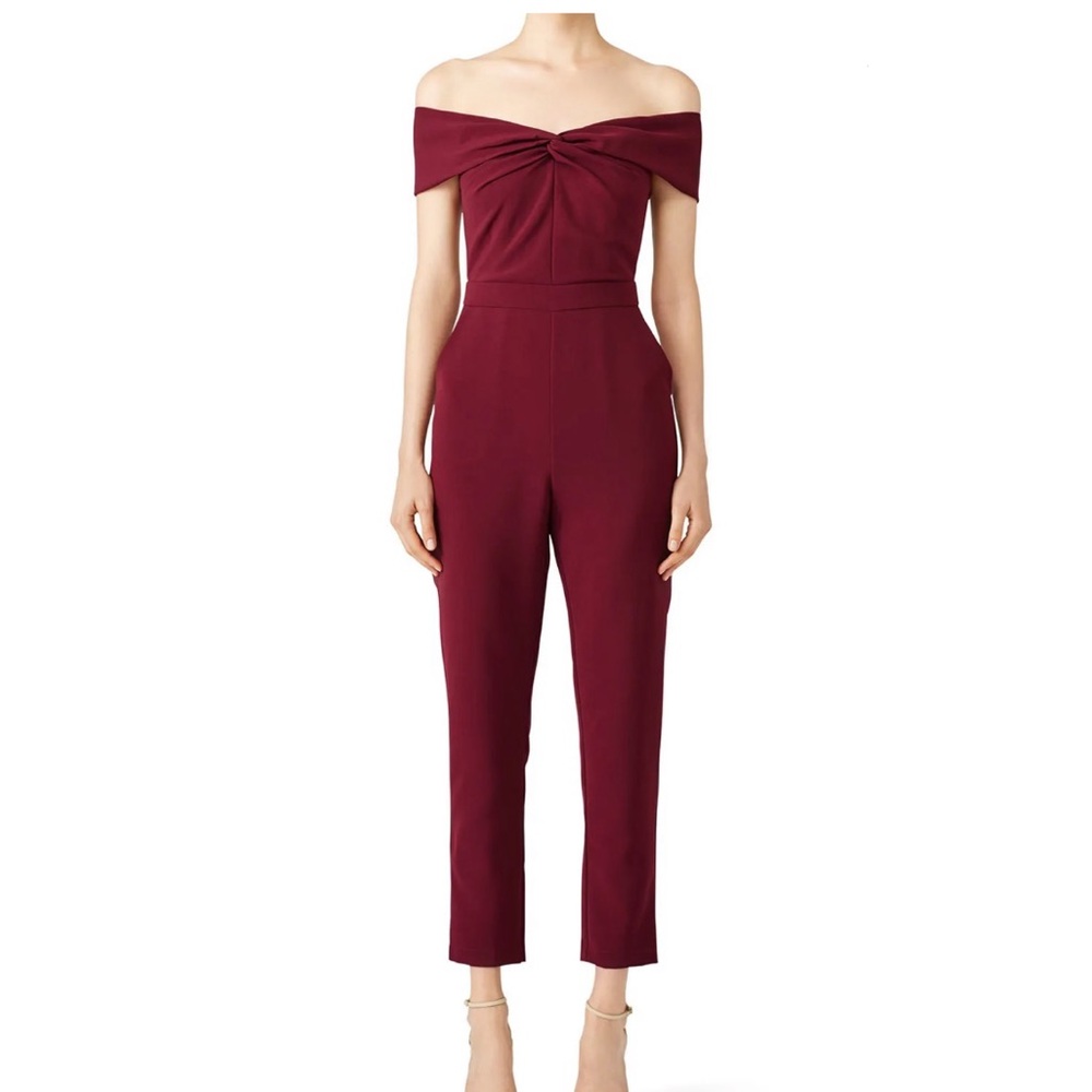 Adelyn Rae burgundy jumpsuit, size m